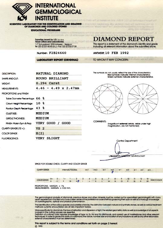 Foto 9 - Diamant 0,294ct Brillant IGI VS2 Wesselton Weiss, D5894