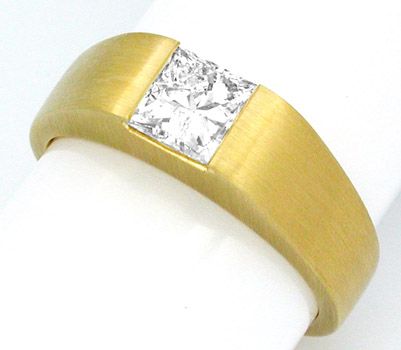 Foto 1 - Neu! 1,01 Carat Princess Diamant-Solitär Ring 18K, S8350